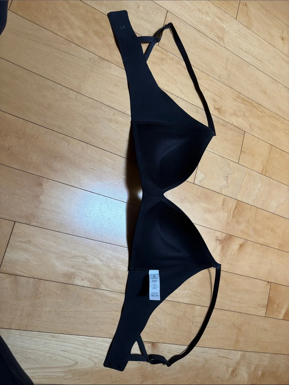 lululemon Black Seamless Bralette with Thin Straps